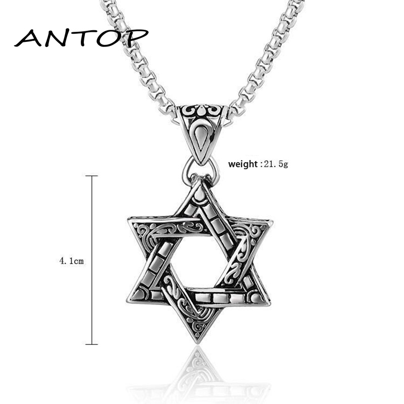 Gaya Eropa Dan Amerika Heksagonal Cahaya Liontin Kalung Tren Punk Kalung Untuk Pria Perhiasan Unisex ANTOP