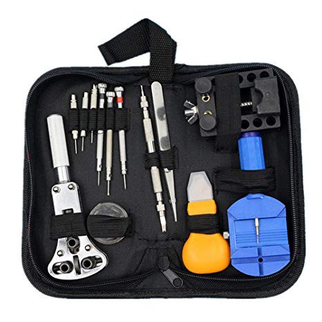 Set Komplit Alat Perkakas Reparasi Jam Tangan 13 in 1 Alat Servis Jam - Perkakas Reparasi Serbaguna 