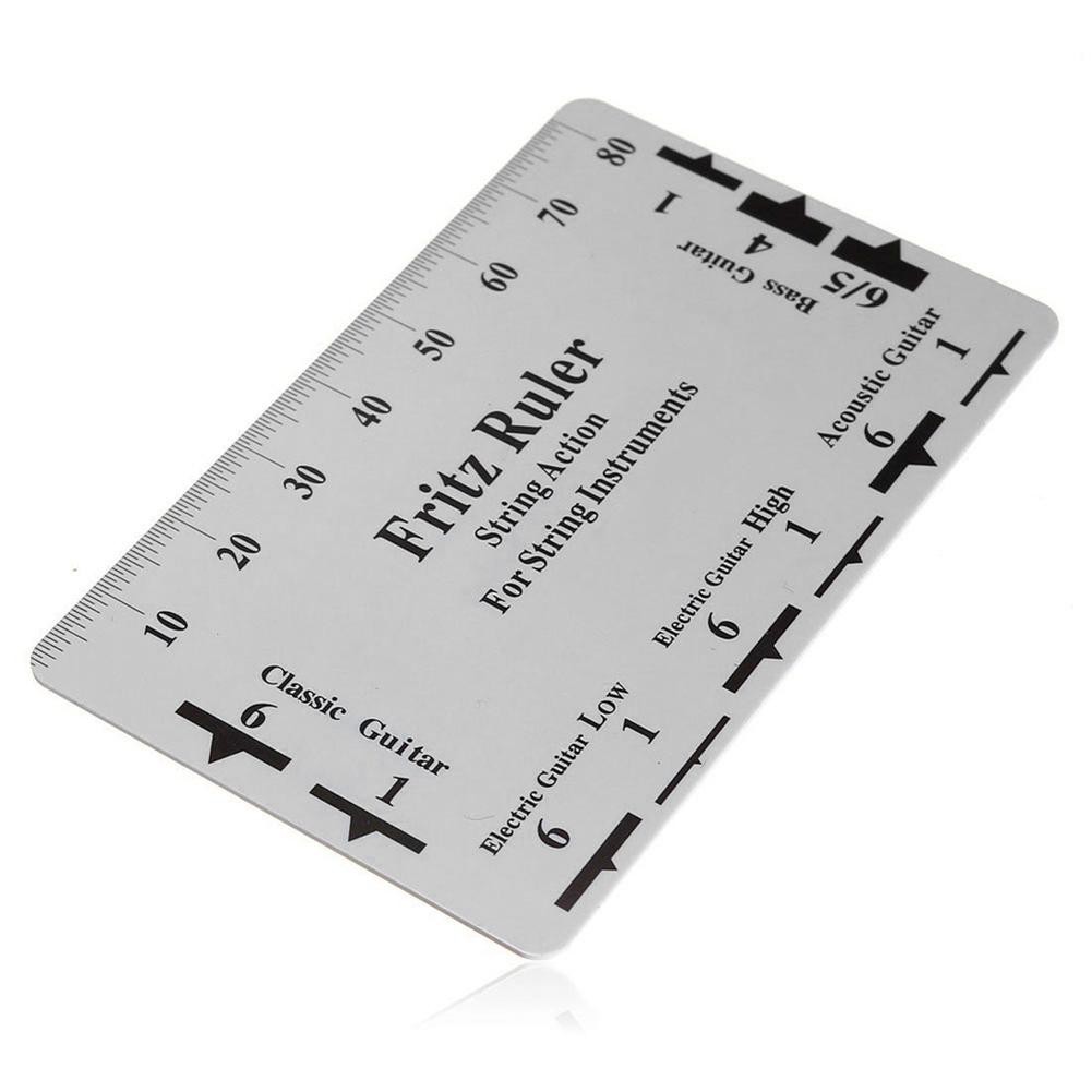 MOJITO Portable Fritz Ruler Guitar String Action Gauge Ruler String Pitch Ruler Card Luthier Tool