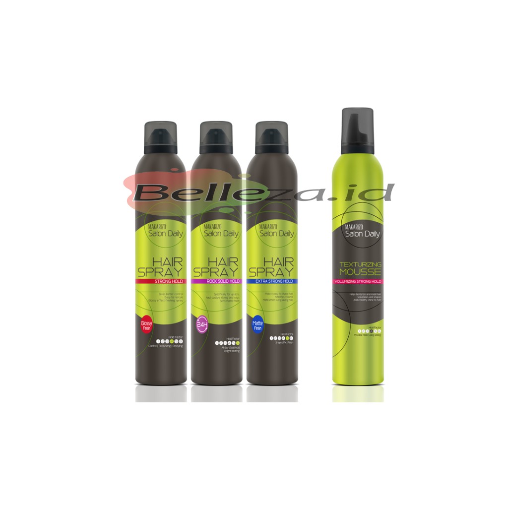 Makarizo Salon Daily Hair Spray  Strong Hold/Extra Strong/Rock Solid/Texturizing Mousse 376ml