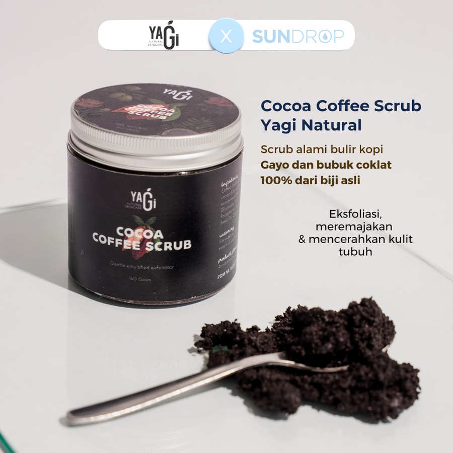 Jual YAGI Natural Cocoa Coffee Scrub 160g Shopee Indonesia