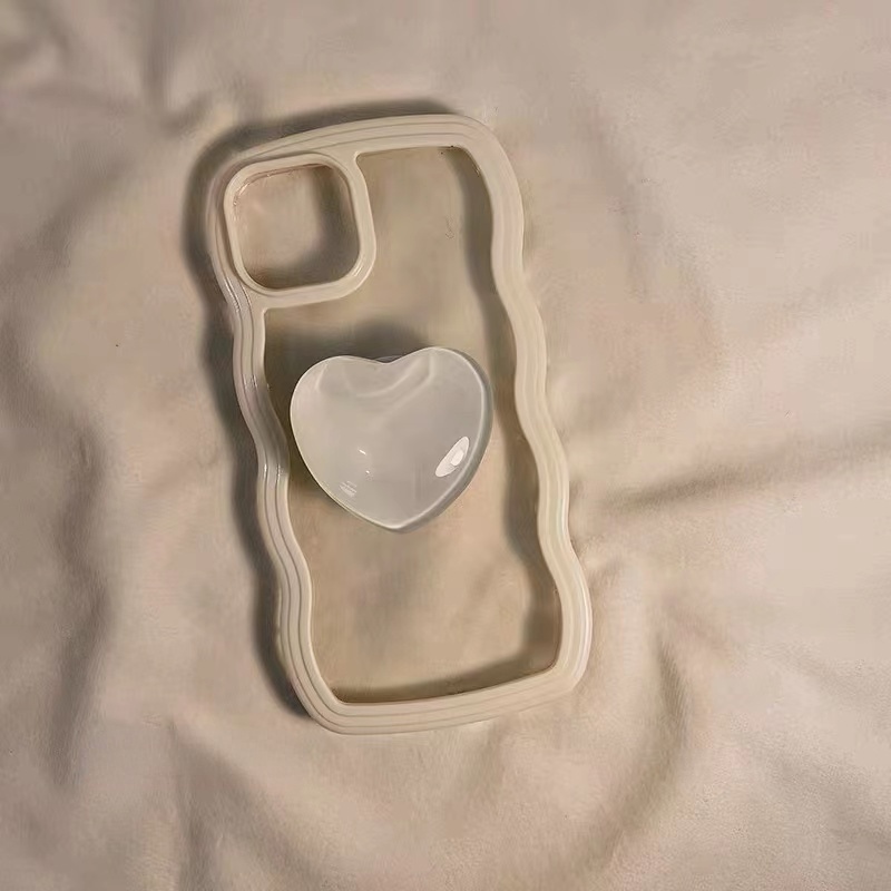 Soft Case Transparan Motif Hati Untuk iPhone 14 Pro Max 11 12 13 Pro Max 13Pro X XR XS 7 8 Plus