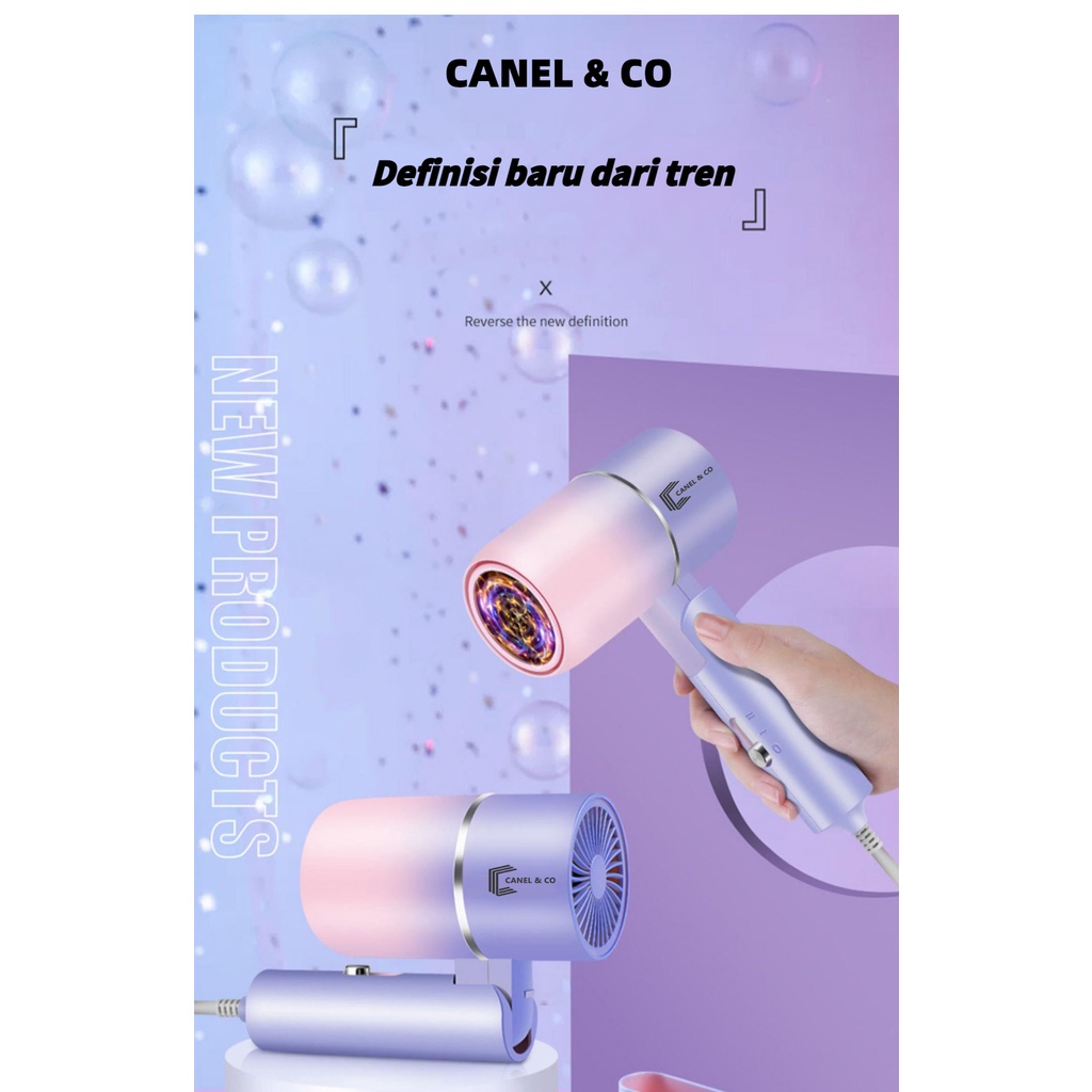 CANEL &amp; CO Hair Dryer Pengering Rambut Lipat / Penata rambut salon kecantikan / Rambut ion negatif / Hairdryer Pengering rambut mini