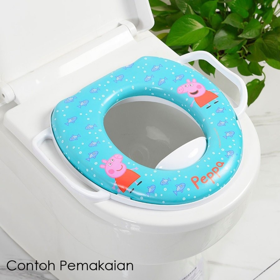 Soft Baby Potty Seat Toilet With Handle Alas Dudukan Toilet Bayi Baby Pispot