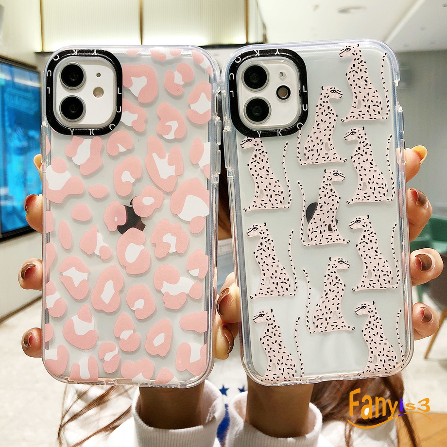 【Ready Stock】Graffiti Pink Leopard Casing iPhone 12 Mini 12 11 Pro Max SE 2020 Xs Max XR 6s 8 7 Plus Phone Case Casetify Shockproof Transparent Soft TPU Back Cover-8