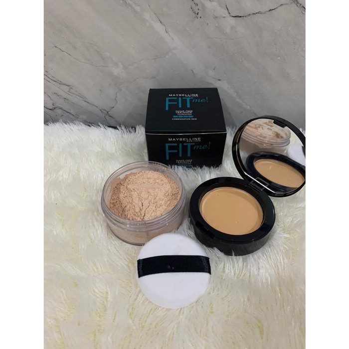 Makeup Fit Me 6 in 1 / Paket Komplit Maybelline Fit Me / Paket Makeup Maybelline / Bedak Padat &amp; Tabur