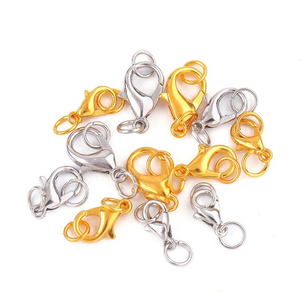 R-flower Lobster Clasp Bahan Stainless Steel Warna Silver Untuk Membuat Perhiasan Gelang Kalung DIY