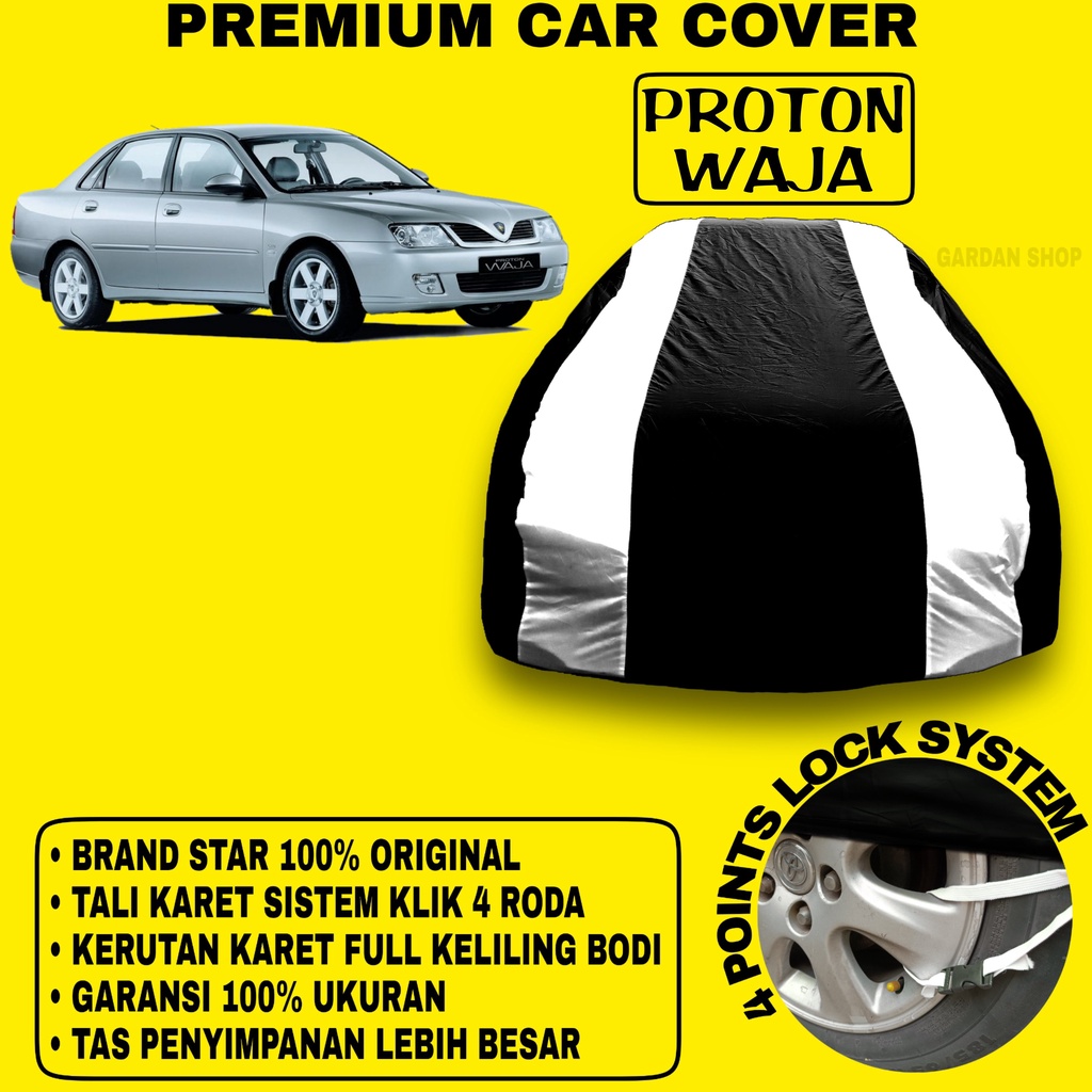 Body Cover PROTON WAJA Sarung Strip SILVER Penutup Pelindung Bodi Mobil Proton Waja PREMIUM Cover Silver