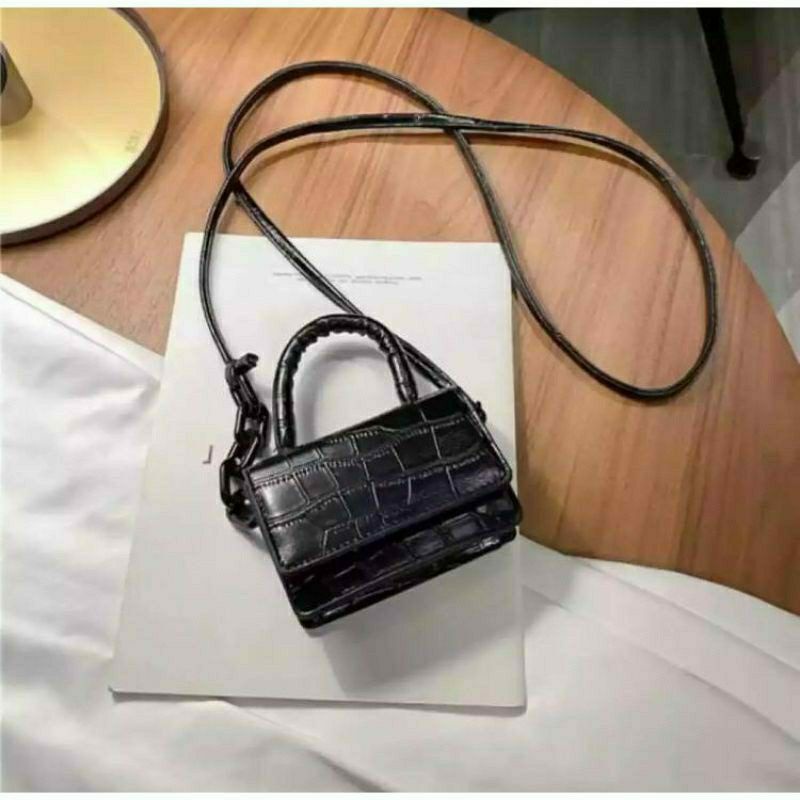 TAS SELEMPANG WANITA IMPORT / TAS WANITA CROCO FASHION KOREA RANTAI - TASREADY 0076#