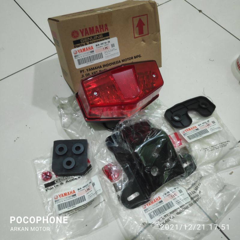 stoplamp assy set rx king peredam ori ygp rxking rx-king predam stop lamp lampu rem belakang set breket braket karet damper