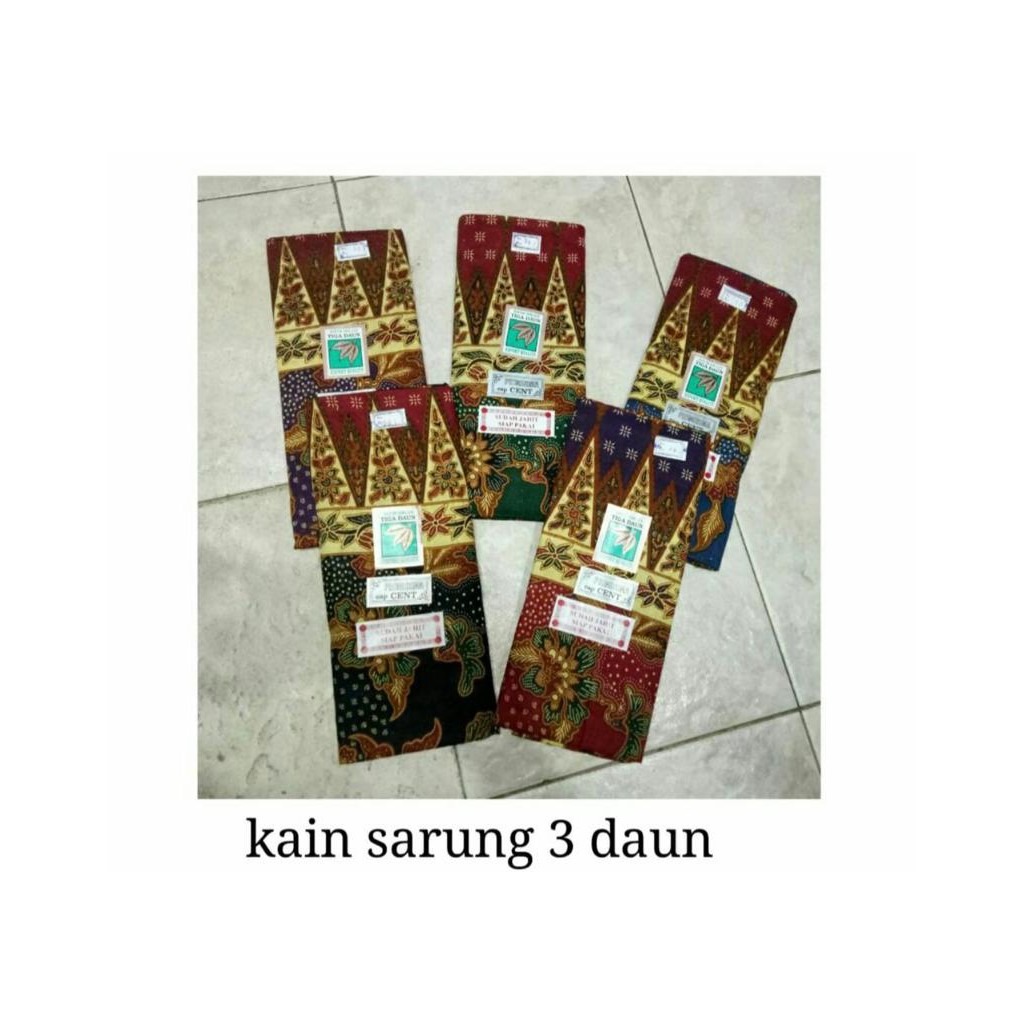 Kain Sarung Batik Halus Tiga Daun Murah Primisima Cap Cent