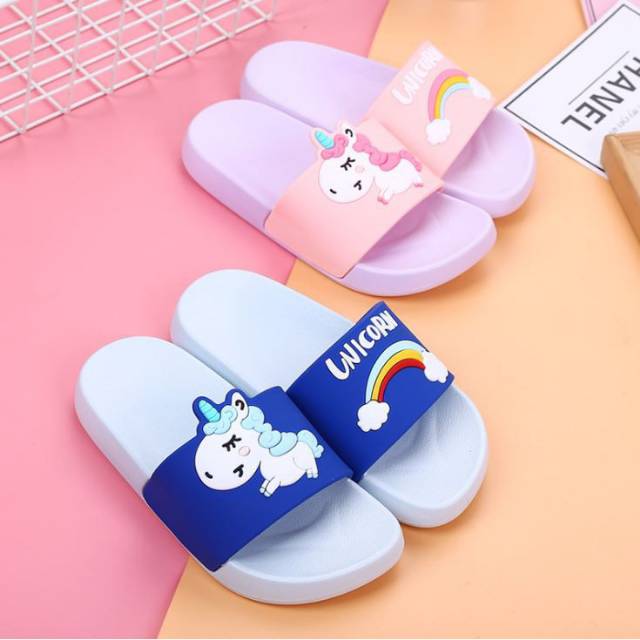 Sandal anak unicorn karet import size 24-35