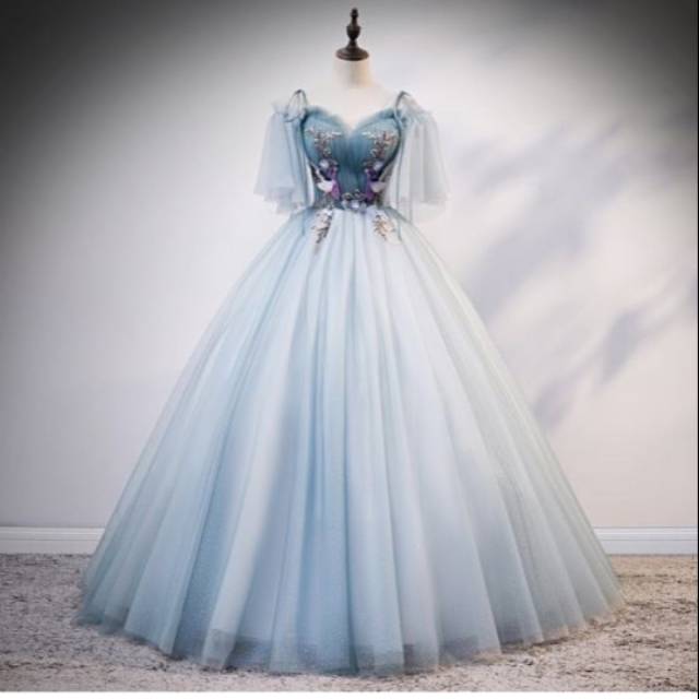 Gaun pengantin blue ice