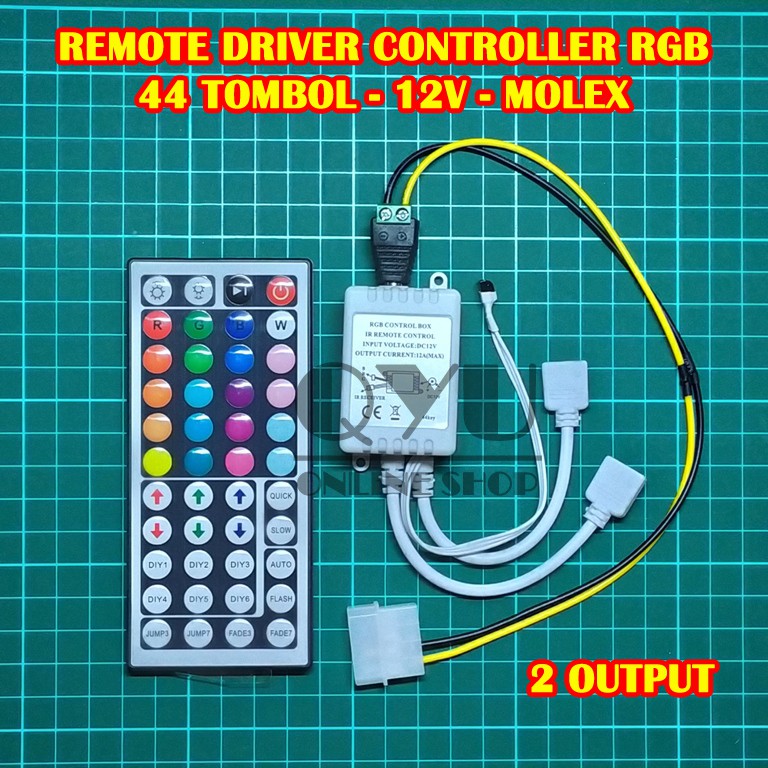 Remote Driver LED RGB Controller 12v + Molex