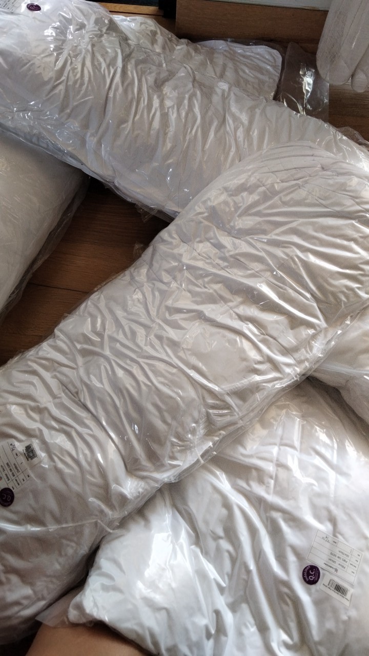 Indolinen - Paket Combo 1 Pcs Bantal + 1 Pcs Guling Putih Polos (kualitas Premium)