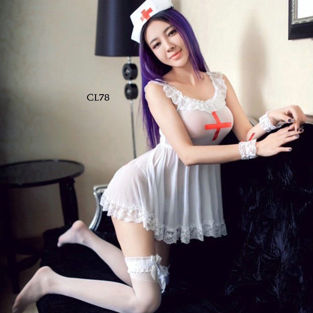 [BISA COD] SEKSI COSTUME COSPLAY LINGERIE KOSTUM PERAWAT SEXY NURSE CL78