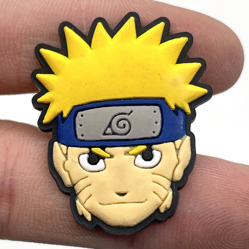 jibbitz crocs croc charms Bahan PVC Desain Kartun anime naruto Gaya Jepang Untuk s