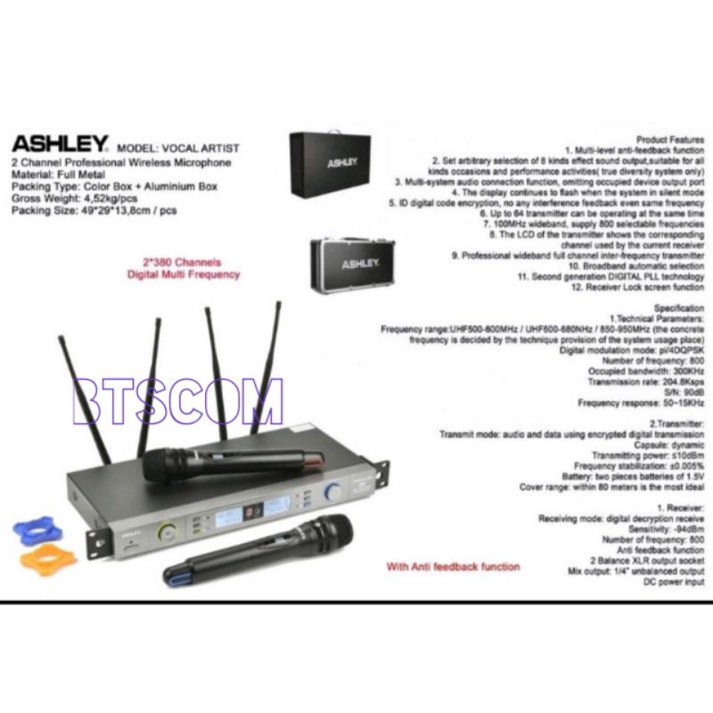 MIC WIRELESS ASHLEY VOCAL ARTIS ORIGINAL MIC WIRELESS ASHLEY VOCALARTIS