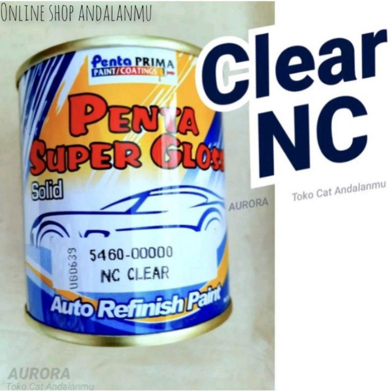 Cat Penta Supergloss NC Clear Vernis Mengkilap Anti Gores Pelindung Cat Mobil dan Motor Kemasan 200c