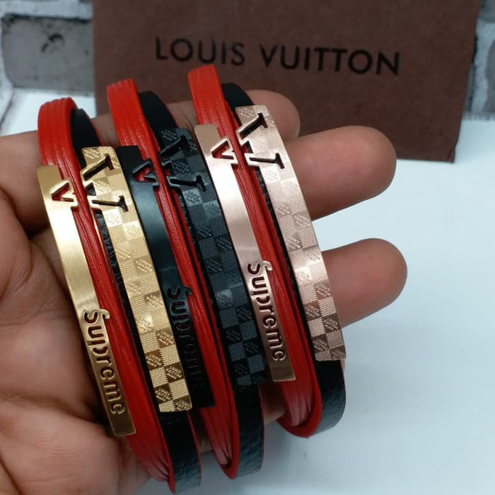 Langsung Order Gelang Fashion LV Kulit Berkualitas