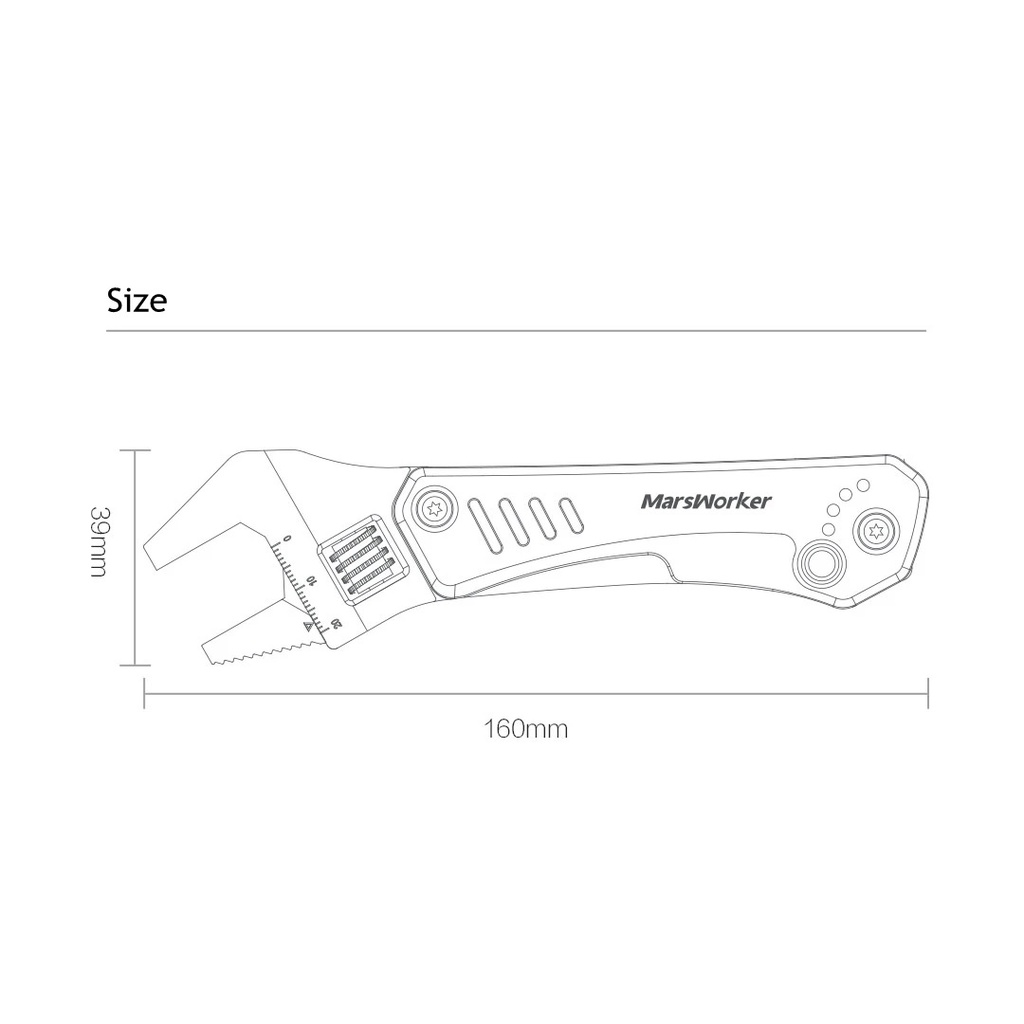 MARSWORKER MSHW001 - 6-in-1 EDC Multitools - Alat Pertukangan 6-in-1