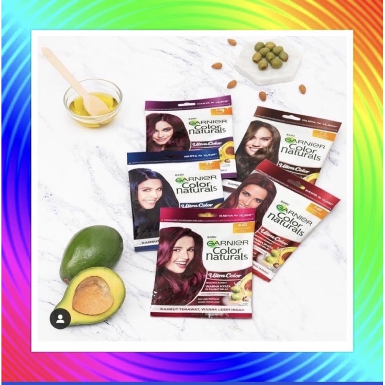 [ck] warna baru !!! Kemasan sachet garnier pastel-- cat rambut garnier sachetan -- garnier hair colour sachet - pewarna rambut