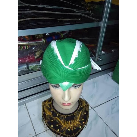 PROMO blangkon Jogja warna hijau putih