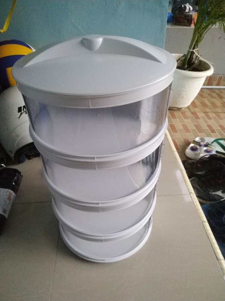 Rak Penyimpanan Makanan 4 Susun Tingkat Tudung Saji Tutup Food Cover