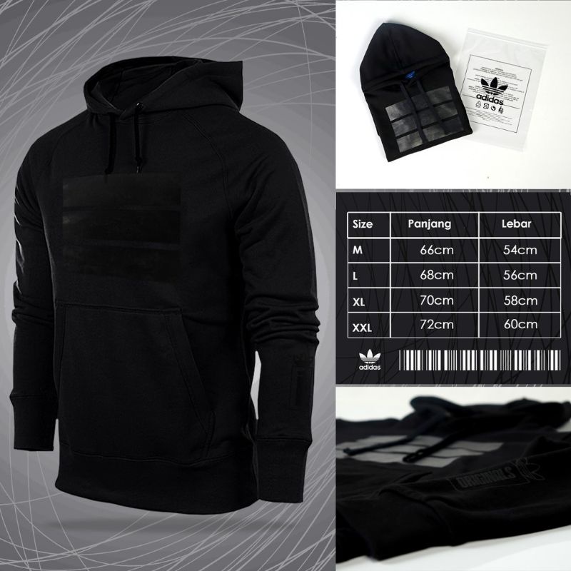 JAKET HOODIE ADIDAS BERLIN PRIA WANITA / COTTON FLEECE TEBAL LEMBUT / COD