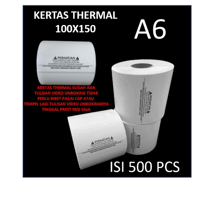 

Kertas Label Stiker 500 Sticker Thermal Barcode 100 X 150 Ukuran A6 IDL88