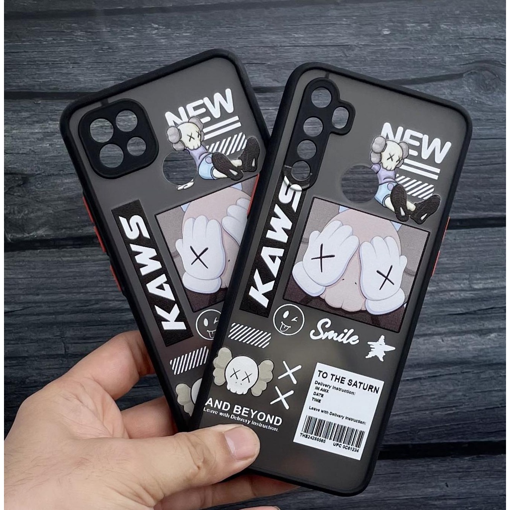 CASE KAWS OPPO A5 A9 2020 A15 A15S a3s A95 A16 A52 A92 A53 A33 A74 5G 4G RENO 4F 5 5F 6 REALME c11 c12 c15 c17 c25 narzo 20 pro 5 6 7 8 c21 30a 50A 50i