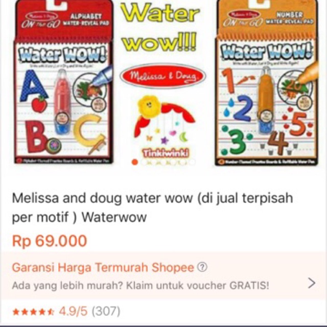 Melissa and Doug Water WOW waterwow Buku Mewarnai Coloring Book