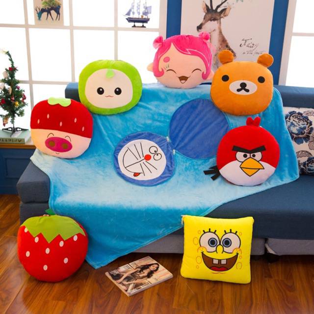 KKS Boneka Bantal Selimut Kartun Lucu Balmut Karakter KKS Boneka Bantal Selimut Kartun Lucu Balmut Karakter
