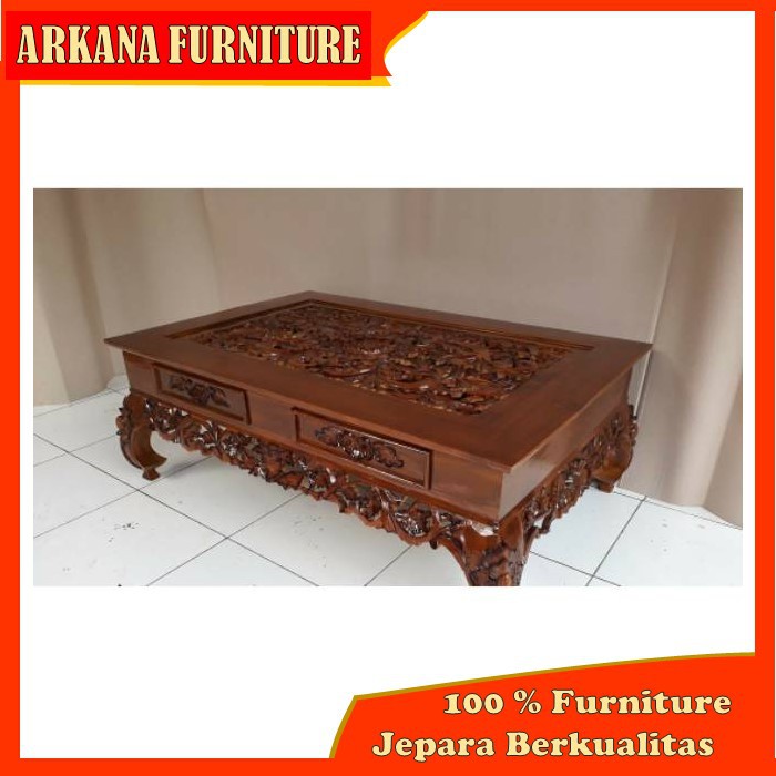 Furniture mebel meubel meja ketapang ukir ukiran kayu jati jepara