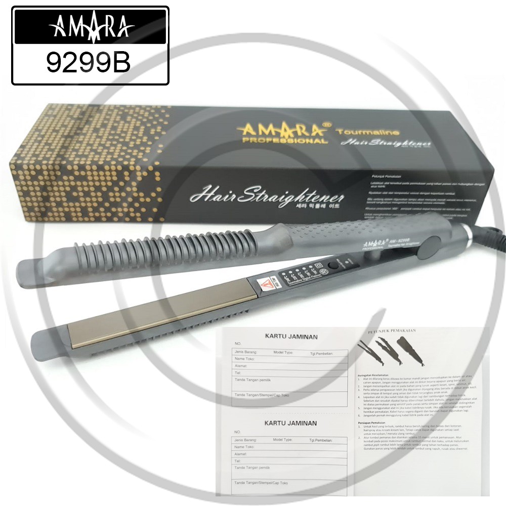 AMARA 2in1 9299B Proffesional - Catokan Rambut / Pengkeriting (Curly) / Pelurus / Hair Straightener