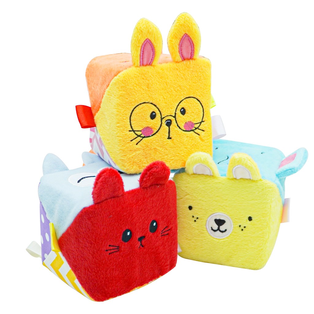 LITTLE FRIENDS Soft Cube Karakter / Mainan Edukasi Bayi