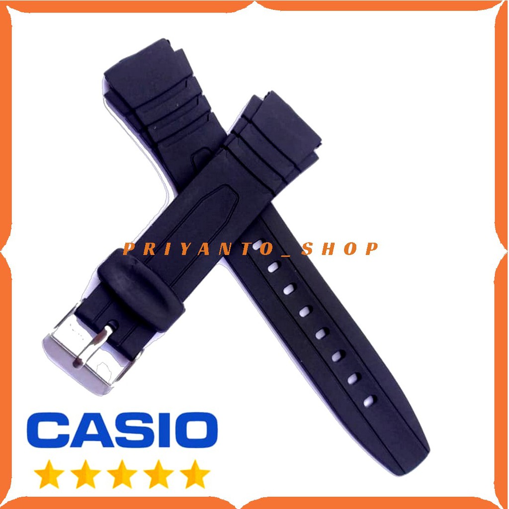 Strap Tali Jam Tangan Casio AQ-164 AQ164 Aq 164 Hitam