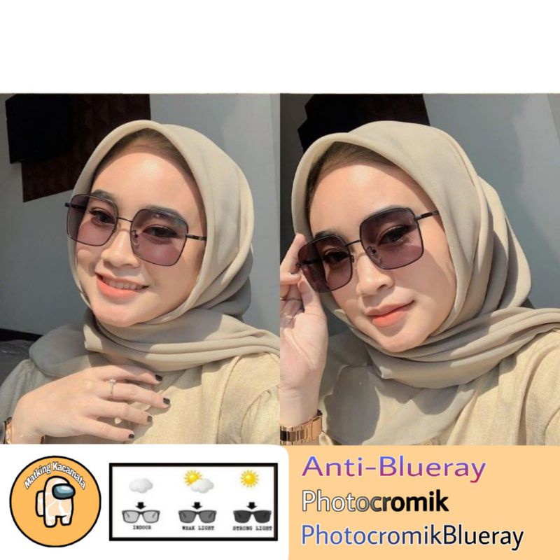 Kacamata Fashion Paket Lensa photocromic Kacamata 7335