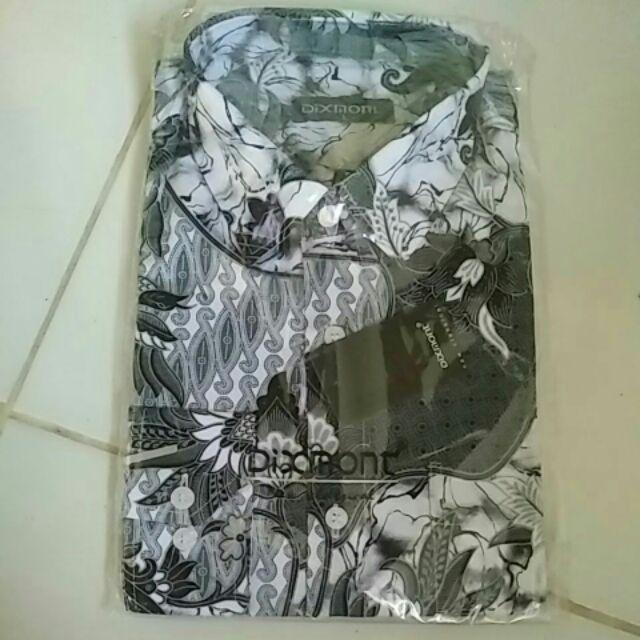 Kemeja Batik Pria Lengan Panjang Bl32 Katun Motif Modern Dixmont Semi Slimfit Premium