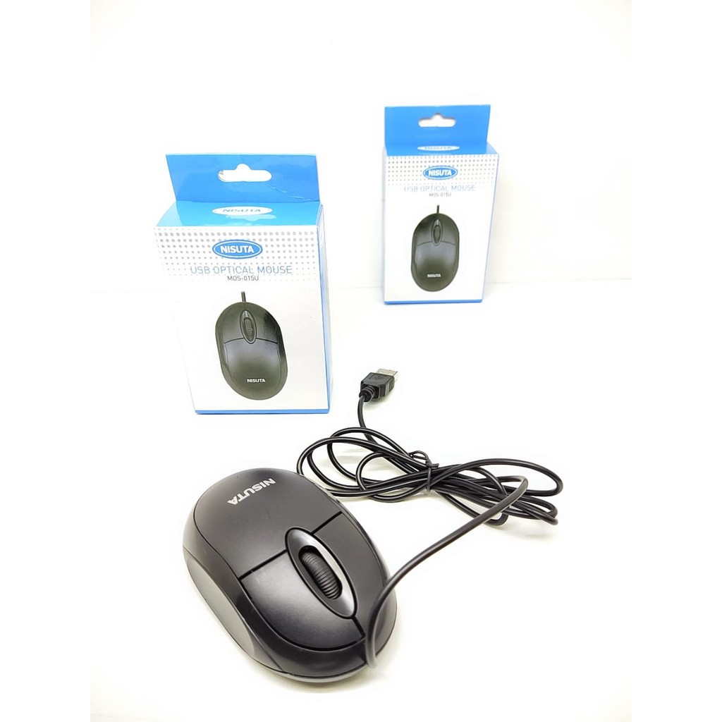 Mouse Kabel NISUTA USB Optical Mouse Cable Kwalitas Bagus Harga Terjangkau