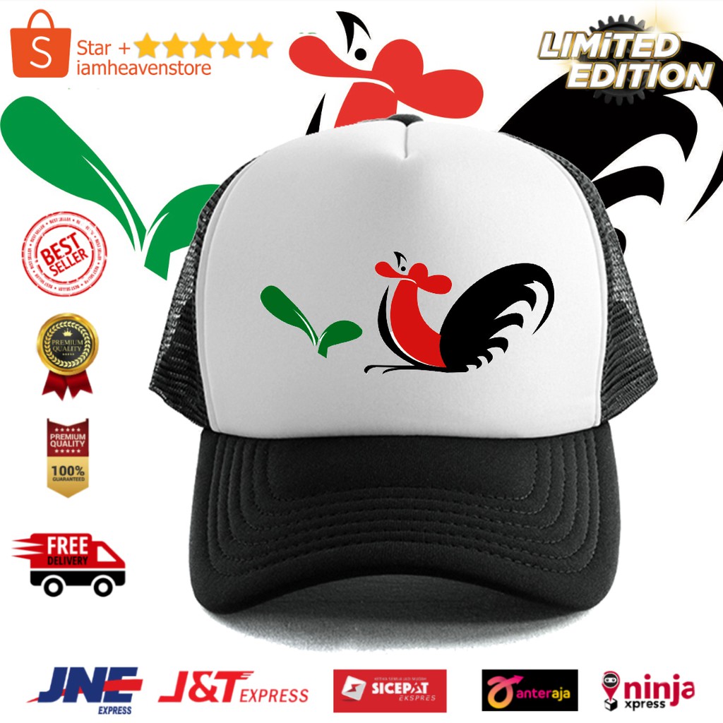 Topi Mangkok Ayam Truckerhat Jaring Ayam Jago 90s 90an keren lucu unik terbaru Topi Jaring klasik