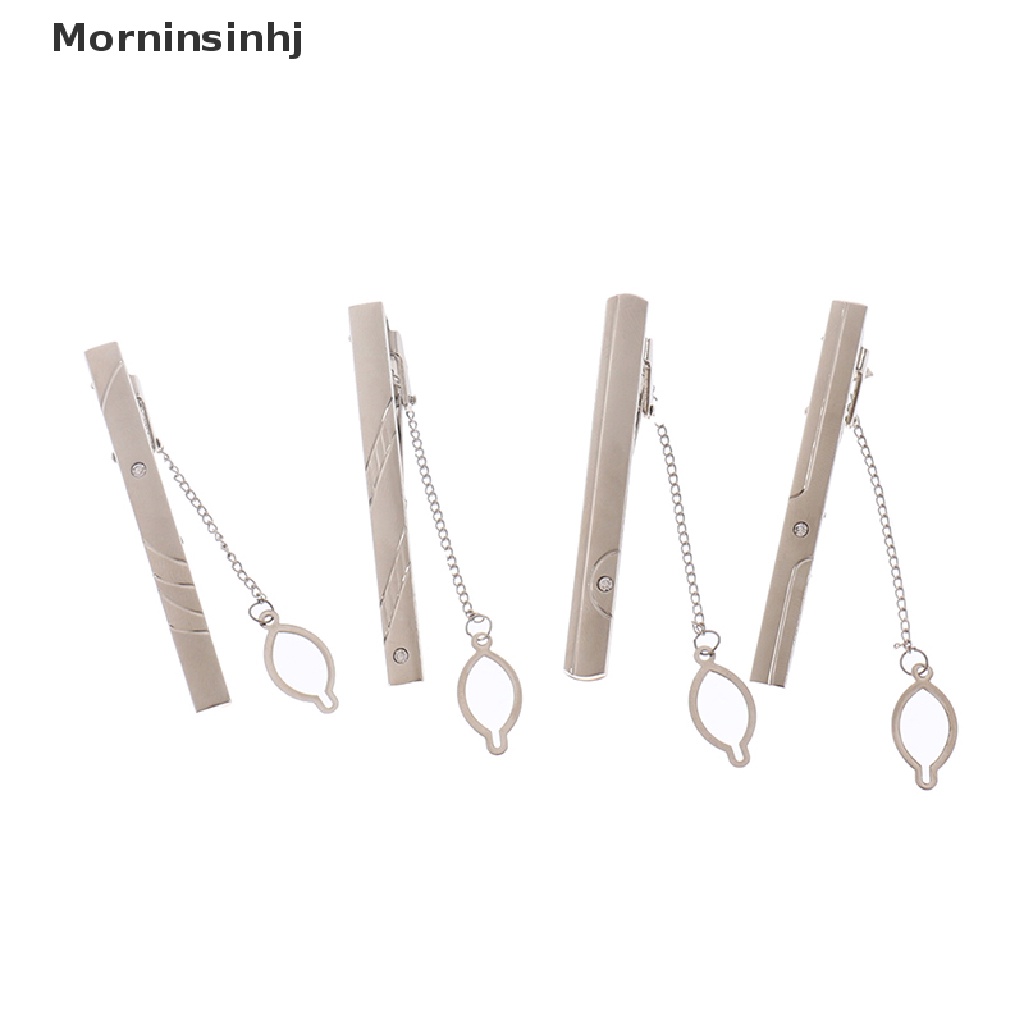 Mornin 1Pc Baru Pria Silver Daster Tie Clip Stainless Steel Polos Clasp Bars Pin Clips id