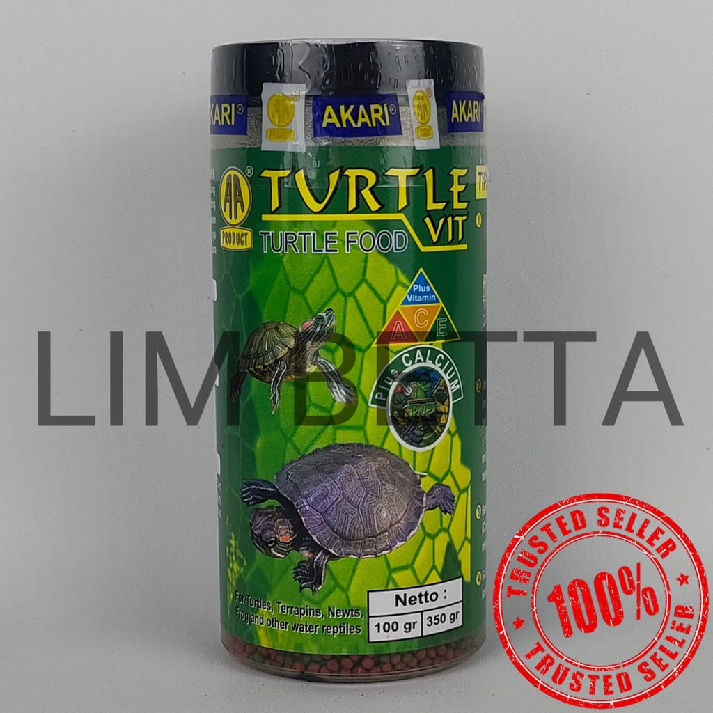 (BOTOL) AKARI TURTLE VIT 1 MM 100 GRAM / PELET KURA KURA 1 MM