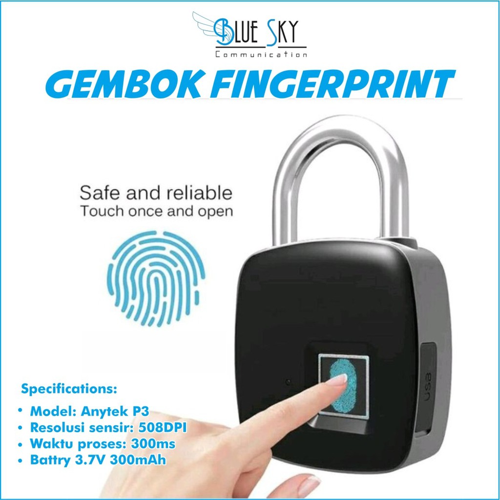 GEMBOK FINGERPRINT ANYTEK P3