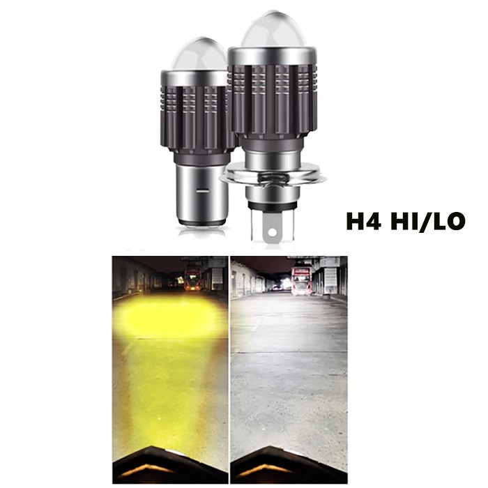Lampu LED Laser D2 High Low H4 2 Warna Laser D2 Lampu Utama