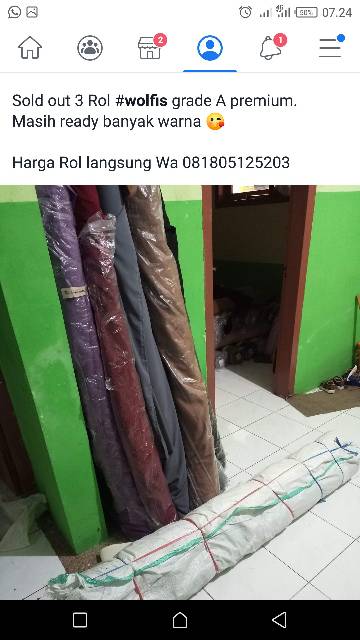 Kain Wolfis grade A premium Rol (gulungan)