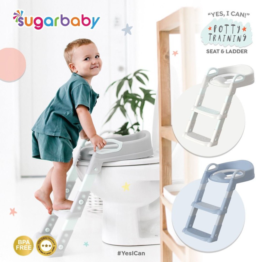 SUGAR BABY Potty Training Seat&amp;Ladder | Toilet Training Anak