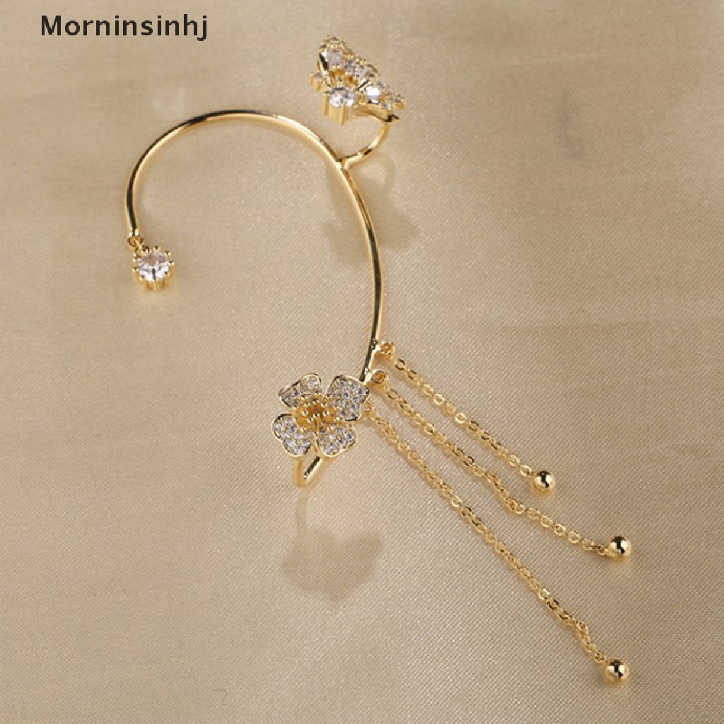 Mornin 1pcs Anting Kupu-Kupu Snowflake Baru Tanpa Tindik Anting Klip Telinga All-match Aksesoris Fashion id