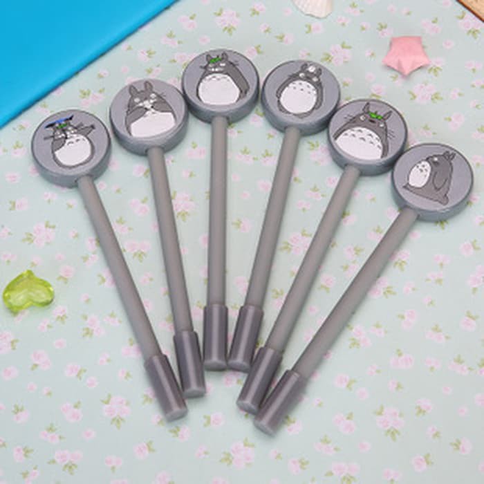 

LMX Pen gel kartun totoro bulet cute grey tebal 0 5mm SPE006