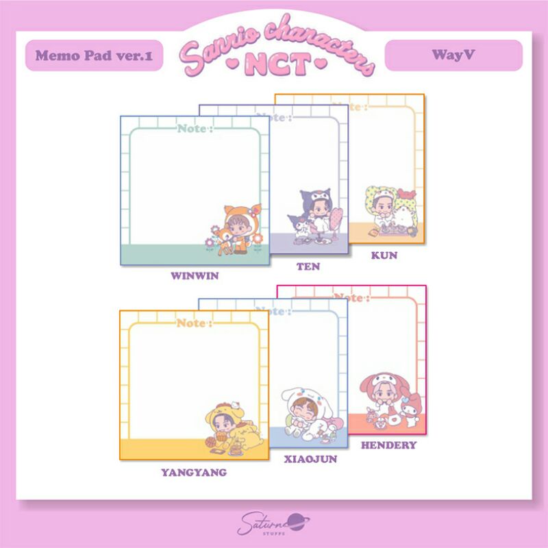 

MEMOPAD WAYV / NOTES NCT (NCT x SANRIO)